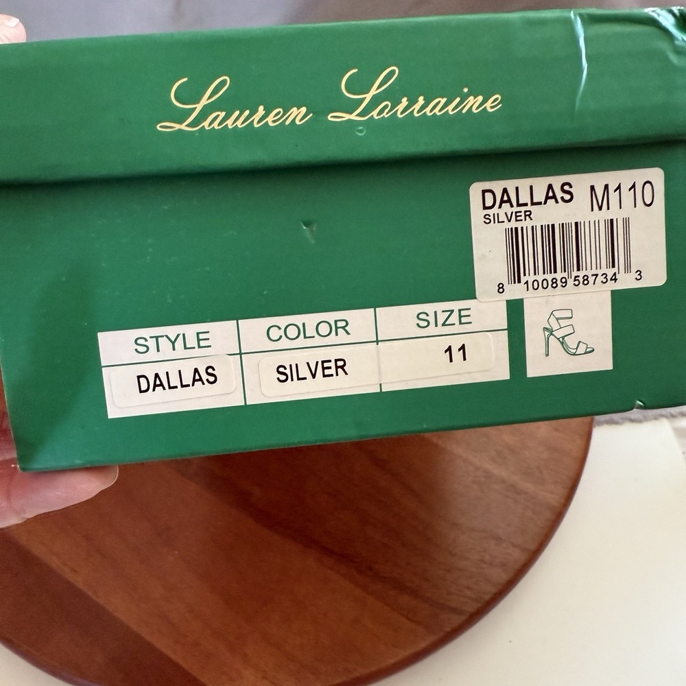 Lauren Lorraine Dallas Ankle Strap 4" Stiletto Sandals‎ Shoes Women's Size 11 - Picture 13 of 13